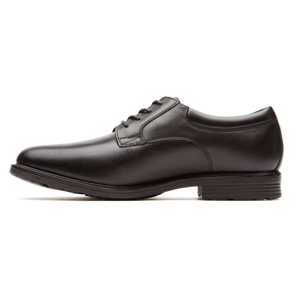 Rockport Dress Shoes For Mens Black - Essential Details Waterproof Plain Toe - XO9120357